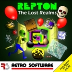 Repton: The Lost Realms 5.25 Disc Cover Art