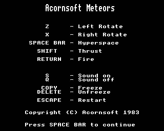 Meteors Screenshot 1