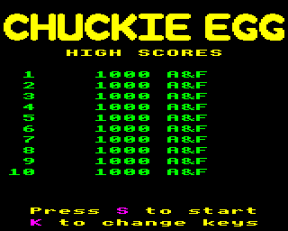 Chuckie Egg Screenshot 1