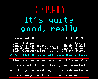 A Dudish Mode 1 Conversion Of A Mode 7 Loading Screen Opens HOUSE On The Electron