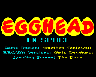 EGGHEAD IN SPACE - Never Before Seen, High Quality Screenshots Of Possibly The Last Game To Be Made For The Electron