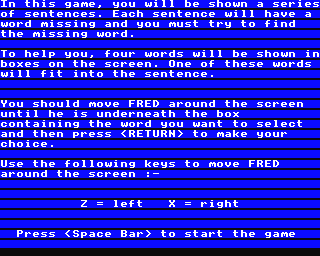 Fred's Word Game Screenshot 1