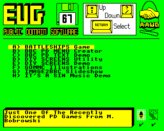 EUG #67 Menu System - Another Disc Full Of Goodies!