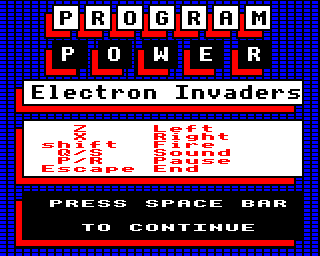Electron Invaders Screenshot 1