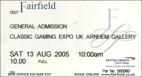 CGE UK 2005 Ticket