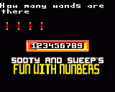 Sooty's Magic Numbers (BBC/Electron) Main Menu