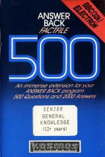 Factfile 500: Senior General Knowledge Cassette Cover Art
