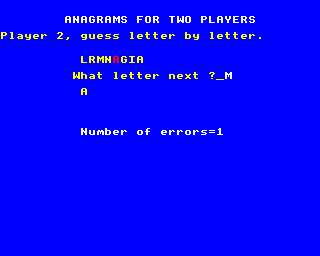 Anagrams Screenshot 1