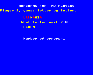 Anagrams Screenshot 2