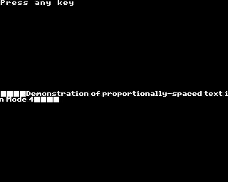 Proportionally Spaced Text Screenshot 0
