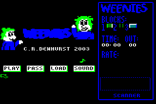 WEENIES - The Introductory Screen, Featuring Some Rather Familiar Characters