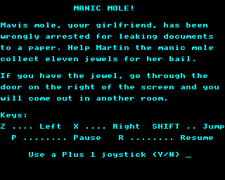 Manic Mole Screenshot 0