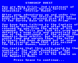 STARSHIP QUEST Introduction