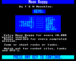 Moon Buggy Screenshot 1