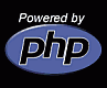 PHP Logo. All search code and interactive content coded in PHP5